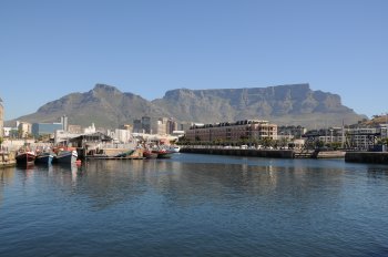 Table Mountain, Cape Town as seen from The Victoria and Albert Waterfront